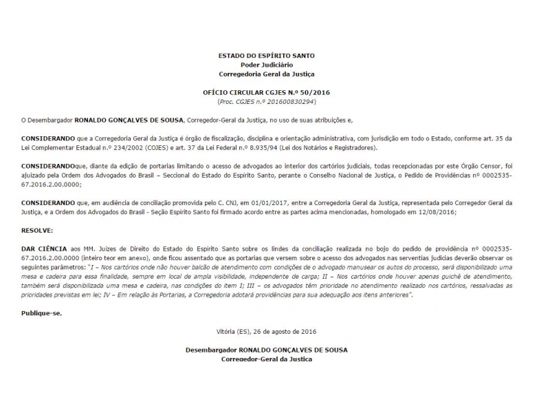 Diário da Justiça. Foto: Reprodução.