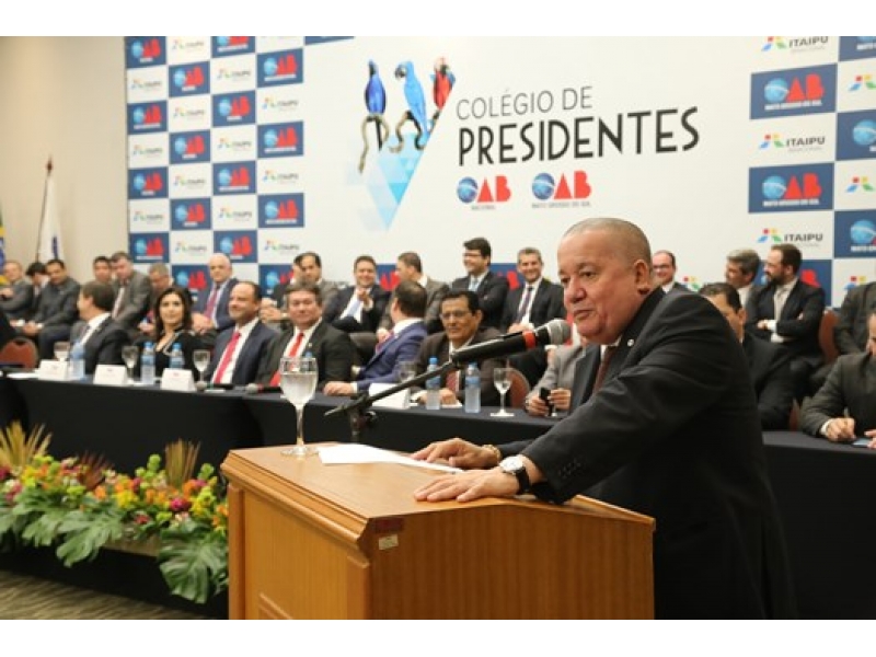 Homero Mafra no Colégio de Presidentes de Seccionais. Foto: Divulgação.