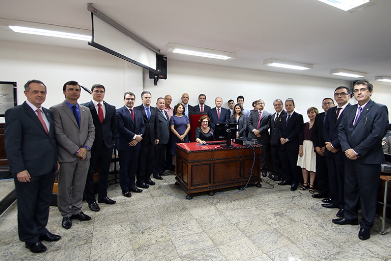 Homero Mafra discursa na implantação do PJE em Cachoeiro de Itapemirim. Foto: Divulgação.