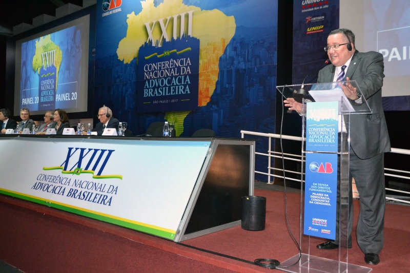 Homero Mafra participa da XXIII Conferência Nacional da Advocacia. Foto: Divulgação.