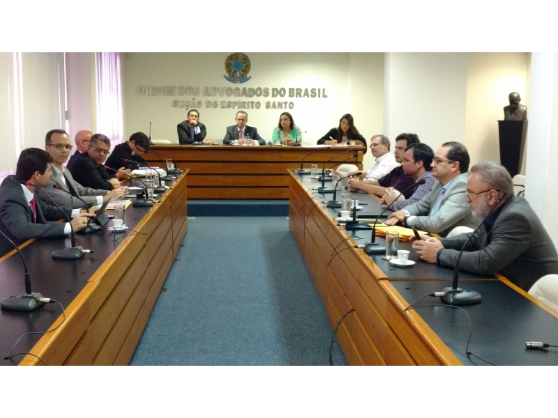 Presidentes de Subseções se reuniram na sede da OAB-ES. Foto: Divulgação.