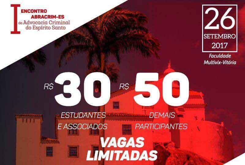 Participe do 1° Encontro da Advocacia Criminal. Foto: Divulgação.