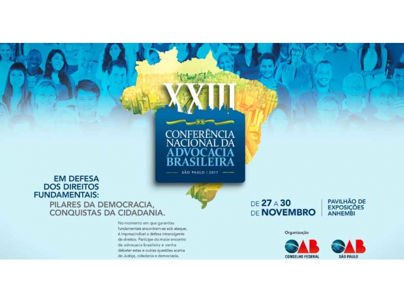 Faça o credenciamento para participar da Conferência Nacional da Advocacia. Foto: Divulgação.