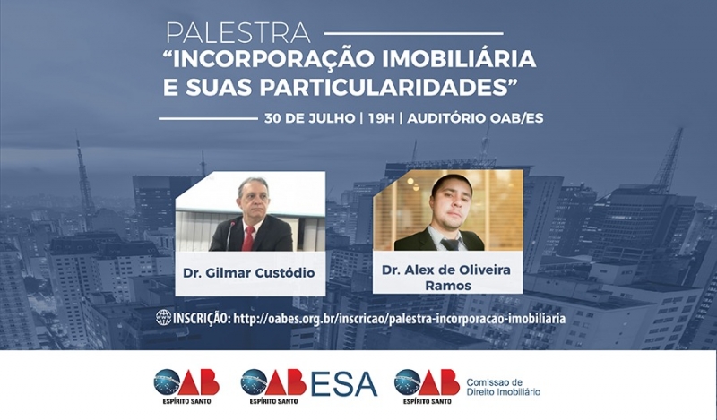 Serão palestrantes, o presidente da Comissão, Gilmar Custódio e o membro e advogado, Alex de Oliveira Ramos.