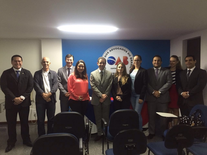 Comissão Especial de Fiscalização, Propagando e Publicidade com presidente de Guarapari Jedson Marchesi e advogados da Subseção