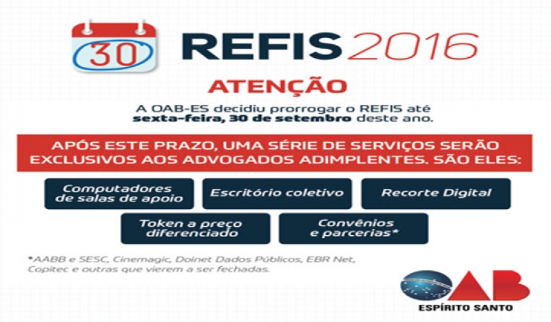 REFIS foi prorrogado por 30 dias. Foto: Divulgação.