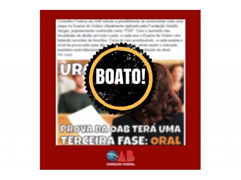 Boato sugeria nova fase em Exame de Ordem. Arte: Divulgação.