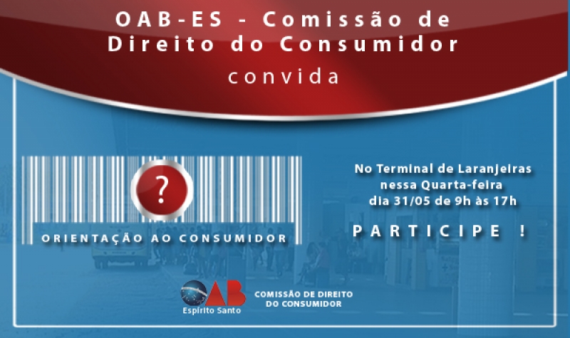 Comissão de Direito do Consumidor e OAB-ES vão auxiliar a população. Foto: Divulgação.