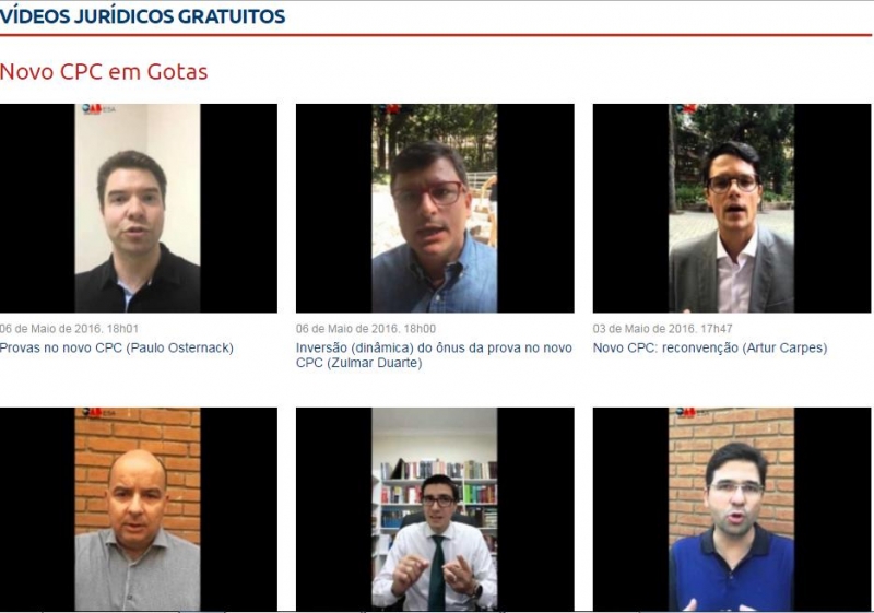 Vídeos gratuitos para os advogados.