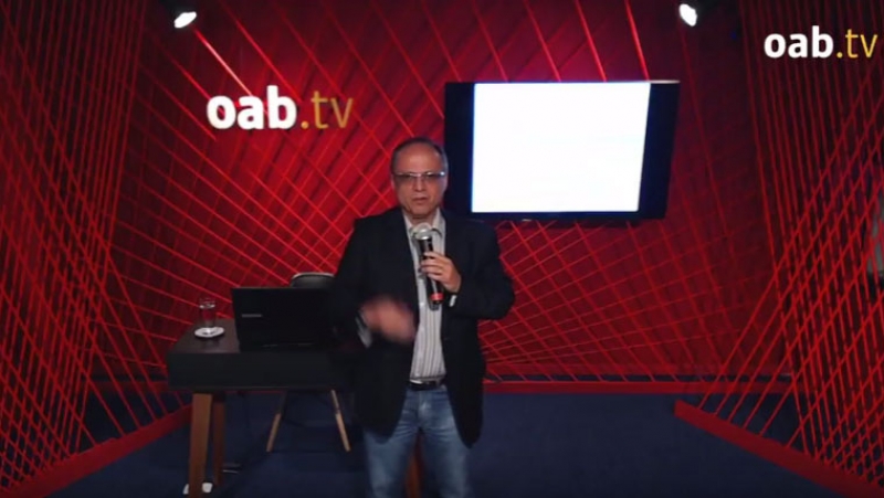 OAB TV exibiu a palestra ao vivo. Foto: Divulgação.