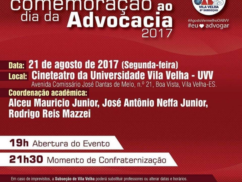 Participe do ciclo de palestras de Vila Velha.