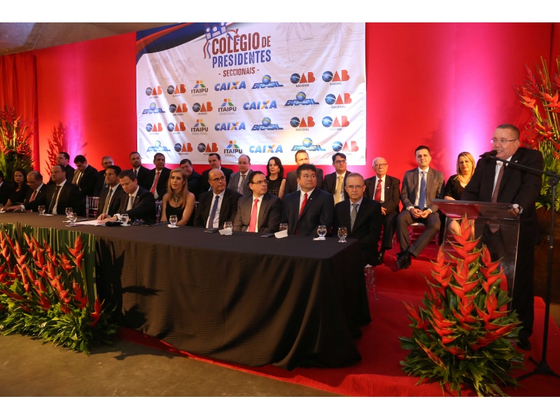 Homero Mafra discursa no Colégio de Presidentes da OAB. Foto: Eugenio Novaes. CFOAB.