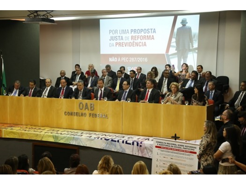 Presidente da OAB-ES, Homero Mafra também participou do ato. Foto: Divulgação/CFOAB.