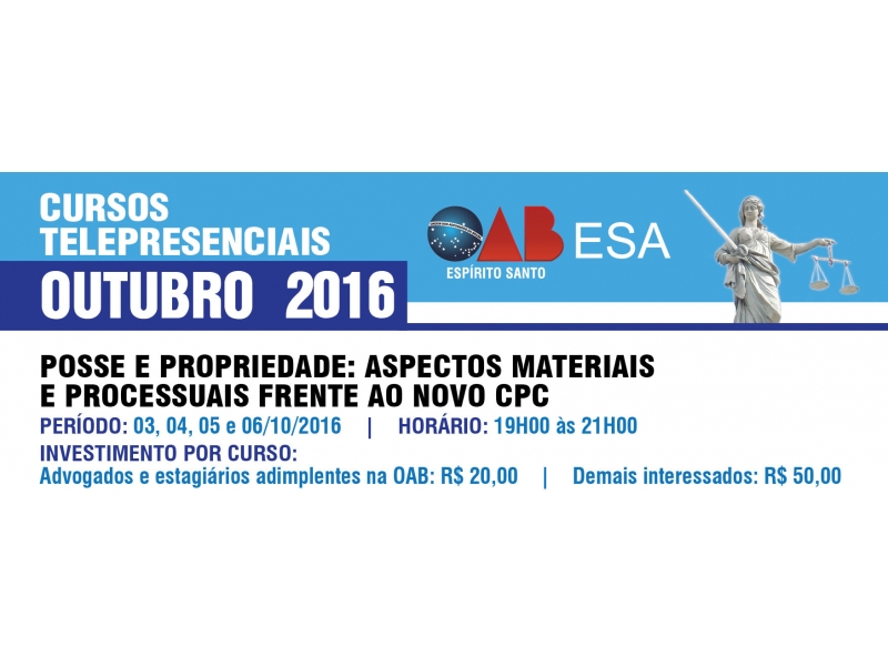 ESA oferece cursos para ampliar capacitação de advogados. Foto: Divulgação.