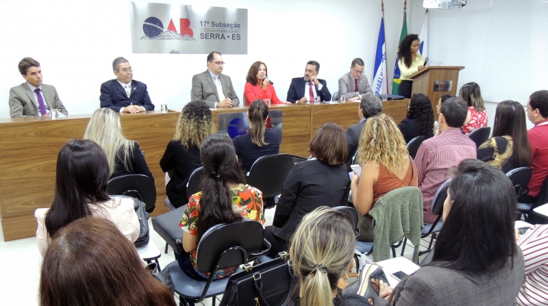 Instalação da Comissão de Direito de Família da Serra. Foto: Divulgação.